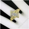 Image 2 : 18kt Yellow and White Gold 0.90 ctw Round and Baguette Diamond Ring