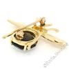 Image 7 : Vintage 14kt Yellow Gold 6.04 ctw Smokey Topaz and Ruby Fly Brooch Pin