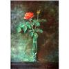 Image 1 : De Miccolis Oil On Canvas Painting, The rose #1275468