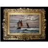 Image 1 :  Oil Painting of Fishing Boats on North Sea #1275564