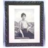 Image 1 : Engraving 1880's Wild Rose Lady Ornate Frame #1319771