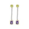 Image 1 : Gemstone & Diamond Dangle Earrings #1319793