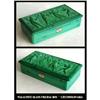 Image 1 : CZECH MALACHITE color glass POWDER BOX HOFFMAN #1319874