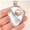 Image 1 : STERLING SILVER Estate TAHITI PEARL Pendant #1319961