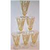 Image 1 : Six Fostoria Trojan Topaz Footed Ice Tea Goblet#1320089