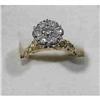 Image 1 : Diamond flower cluster ring. 14k #1320497