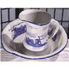 Image 1 : Blue and WhiteBowl and PitcherEnglish Porcelain#1320527