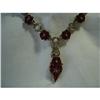 Image 1 : Trifari Red Flower Necklace Pat Pend Attributed#1334257