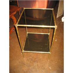 French Bronze and Glass Bamboo Table #1352454