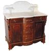 Image 1 : rosewood marble-topped washstand with a built #1352610