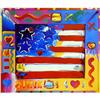 Image 1 : RARE! PETER MAX FLAG WITH HEART II HAND SIGNED #1352965