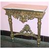 Image 1 : Carved French  console marble top  gilt #1353252