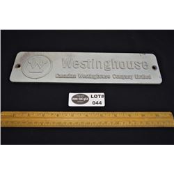 Vintage Aluminum Westinghouse ID Plate