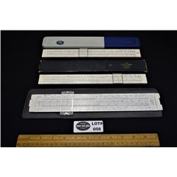 Lot of Three Mid Century Slide Rulers