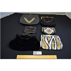 Lot of Four Vintage Evening  Bags and Two Change Purses
