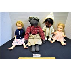 Lot of Four Vintage Dolls including 1960s Kimmie Inuit Doll