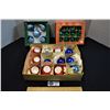 Image 1 : Lot of 3 Boxes of Assorted Vintage Glass Christmas Decorations