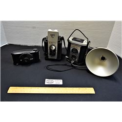 Lot of 3 Vintage Cameras includies Argus 75, Brownie Reflex and Kodak Bullett