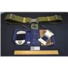 Image 1 : Vintage US Issue Pistol Belt, US Naval Sewing Kit, Pr of Alice Clips and Airborne Patch