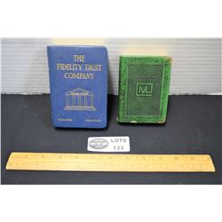Lot of 2 Vintage Book Banks includes Mutual Life Waterloo On made in New York