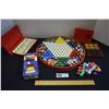 Image 1 : Vintage Game Lot includes Chinese Checker Board, Wood Checkers and Dominoes