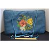 Image 1 : Beautiful Vintage Needlepoint Piano Bench Cushion in VG Condition