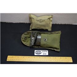 Lot of 1 Cdn Field Dressing and 1 US Field Dressing with Pouch
