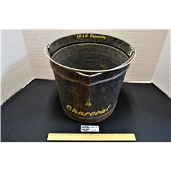 Vintage Metal "Charcoal" Pail