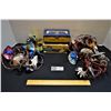 Image 1 : Lot of 2 Vintage Strands of Christmas Lightw with Reflectors and 2 Boxes of Bulbs