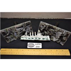 Rare Seemanshilfe 1914-1915 SMS Emden German Naval Lead Slush Mold Model Ship