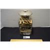 Image 1 : Antique Candy Store Counter Jar with Lid filled with vintae Clothes Pegs
