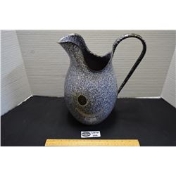 Vintage Large Graniteware Water Pitcher