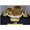 Image 1 : Lot of Vintage 3 NOS Native Arts and Crafts Sm Ash Baskets and 3 Sm Berry Baskets
