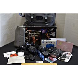 Blacks Complete Minolta X379N Camera Outfit with Paperwork in Original Box