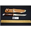 Image 1 : Tisakki Varvenpaa Finland Large Hunting Knife with Leather Handle and Original Sheath