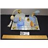 Image 1 : Lot of 4 Vintage Perfume Decanters with Atomizers on a Glass Tray
