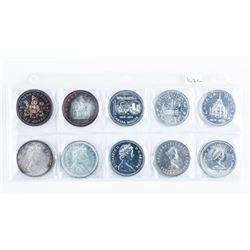 Group of (10) Canada Silver Dollars