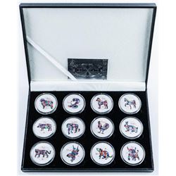 Lunar Calendar Animals 12 Coin Collection with C.O.A.