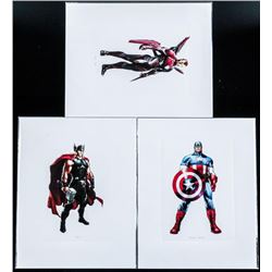 Group (3) Marvel Super Heroes 8x10 Lithos