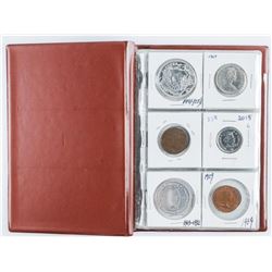 Stock Book - 18 Coins Mixed with Silver