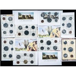 Lot (12) RCM UNC PL Coin Sets - 1980s