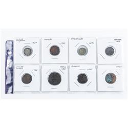 Group of (8) World Coins: Canada, UK, Netherlands, Italy, USA etc