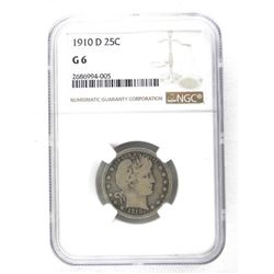 1910 D USA 25 Cent. NGC-G6