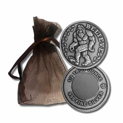 .999 Fine Silver Sasquatch with Rare Earth Magnet. Fractional.