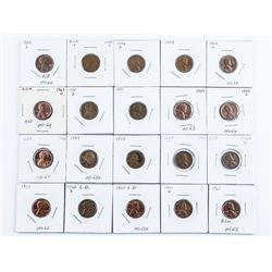 Group of (19) Lincoln USA 1 Cent