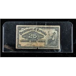 Dominion of Canada 1900 25 Cent Note Boville