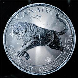 RCM Predator 5.00 Coin .9999 Fine Silver 1oz ASW