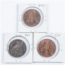 Group of (3) 1963, 1966, 1967, UK 1 Penny