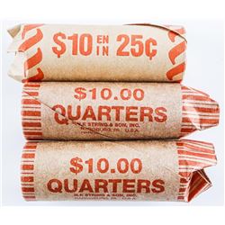 Lot (3) Rolls Canada 25 cents 'Caribou'