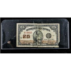 Dominion of Canada 1923 25 Cent Note 2 Signature Set